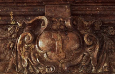 Dettaglio decorativo del Castello di Nowy Wisnicz, Polonia, XIV-XVI secolo
