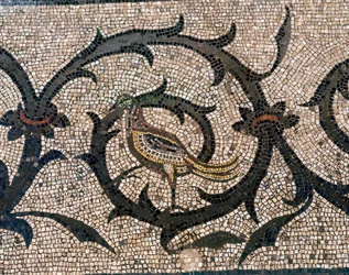 Dettaglio del pavimento della Basilica paleocristiana di Aquileia, Udine