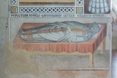 Esposizione nelle volte del museo della cattedrale di Prato, Italia