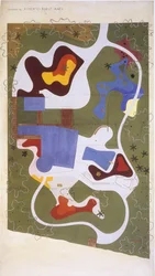 Disegno di un giardino creato da Roberto Burle Marx