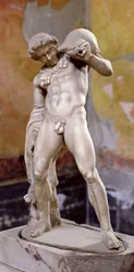 Figura ubriaca, romana (marmo)