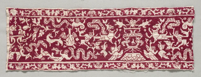 Fascia ricamata, XVI-XVII secolo