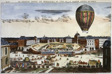 Esperimento con una mongolfiera a Versailles