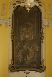 FRANCIA. GRANDE EST. MURTHE-AND-MOSELLE. Luneville. Chiesa di San Giacomo. Dipinto di Jean Girardet nel coro. Arte barocca. Architettura. Fotografia