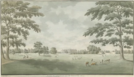 Fisherwick Hall: disegno ad acquerello, 1786