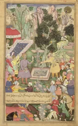 Babur alla sorgente di Khawaja Sih Yaran, dal 