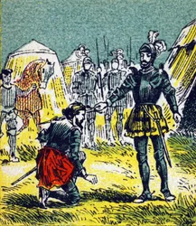 Francesco I armato cavaliere da Bayard il 15 settembre
