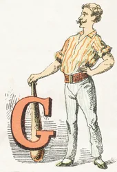 G - Ginnasta - Alfabeto Infantile, Edizioni Gordinne 1920