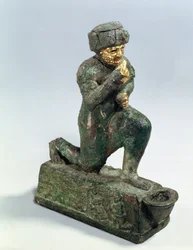 Hammurabi, re di Babilonia, che prega davanti a un albero sacro, c.1750 a.C.