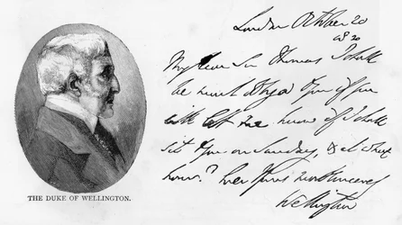 Scrittura e firma di Arthur Wellesley