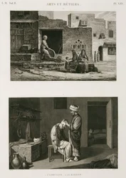 Ferramenta e utensili, arrotino e barbiere, Egitto, c 1798
