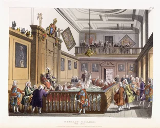 Collegio degli araldi: La sala, da "Il microcosmo di Londra"