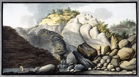 Sorgente termale nella Solfatara, vicino a Napoli, Regno di Napoli, c. 1760