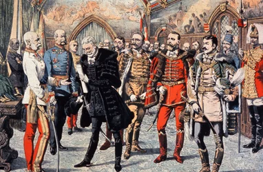 Dignitari ungheresi ricevuti da Francesco Giuseppe I in Ungheria