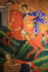 Icona nella chiesa ortodossa di San Dimitrios: Vita di San Dimitrios