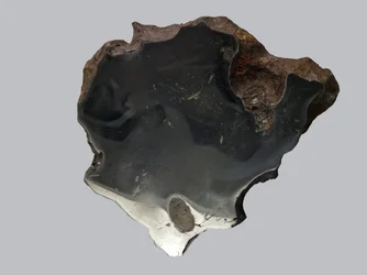 Meteorite di ferro (IAB). Trovato a Canyon Diablo (USA) nel 1891. Museo Nazionale di Storia Naturale, Parigi.