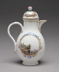 Brocca con coperchio, prodotta dalla Manifattura di porcellana di Meissen, 1774-1814