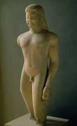 Kouros, greco, da Paros, vicino al santuario di Asclepio, c.540 a.C.