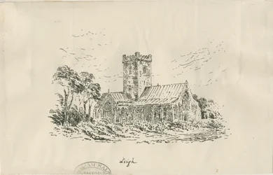 Chiesa di Leigh: litografia, nd [?19th cent]