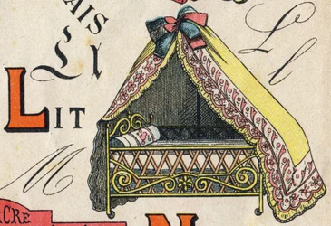 Lettera L. Incisione in "ABC Toys". Imagerie d