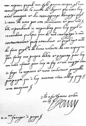 Lettera di re Enrico IV di Francia a Enrico, principe di Galles, ringraziandolo per un regalo di un branco di cani per suo figlio, il Delfino, che è troppo giovane per scrivere di persona, scritta a Parigi