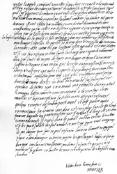 Lettera di Maria Stuarda mentre era in prigione a Sheffield a Elisabetta I d