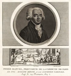 Louis Pierre Manuel, scrittore, procuratore della Comune di Parigi, ghigliottinato nel 1793