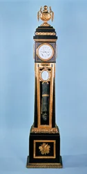 Orologio a pendolo con equazione in ebano Luigi XVI, di Ferdinand Berthoud, Parigi, fine XVIII secolo