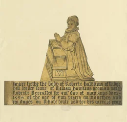 Chiesa di Madeley - Monumento a Robert Hawkins, 19° secolo