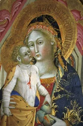 Madonna col Bambino, Francesco di Gentile, XIV secolo, Museo Piersanti, Matelica, Marche, Italia