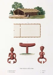 Casa e idoli Maori, Nuova Zelanda