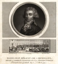 Marie-Jean Herault de Sechelles (1759-1794), giudice e politico francese ghigliottinato durante il Regno del Terrore