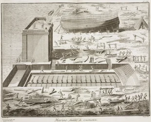 Marina, cantiere di costruzione in "L