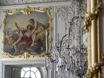 Marte e Venere. Dipinto di Carle Van Loo (1705-1765). Chambre du Prince, Hotel de Soubise, Parigi