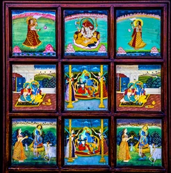 Miniatura, arti e mestieri in Rajasthan, Rajasthan, India, Asia