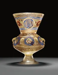 Lampada della moschea, Mamluk Egitto o Siria, fine XIV - inizio XV secolo