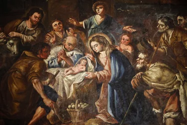 Dipinto della Natività nella Iglesia ex-conventual de Ntra. Sra del Carmen Antequera Spagna