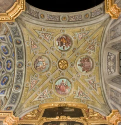 Transetto nord, prima campata ovest, Volta a crociera, Cattedrale di Santa Maria Assunta, Duomo, Cremona, Lombardia, Italia