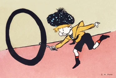 O come cerchio a forma di O - Alfabeto per bambini