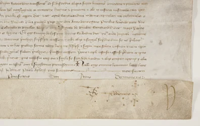 Bolla papale che conferma la carta del Vescovo Henry Wardlaw, recto