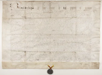 Bolla papale che conferma la carta del vescovo Henry Wardlaw, recto