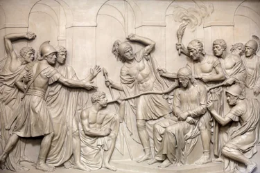 Scultura nella chiesa di Saint Roch: Gesù torturato