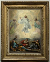 Chiesa parrocchiale (Parochiekerk Sint-Amandus en Sint-Blasius). Dipinto. Trasfigurazione di Gesù. Anonimo.