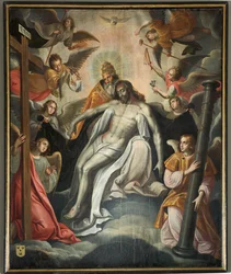 Chiesa parrocchiale (Parochiekerk Sint-Salvator). Interno. Dipinto.