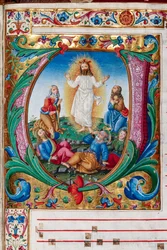 Biblioteca Piccolomini: libro del coro, cod. 29.13, ff. 30r con 