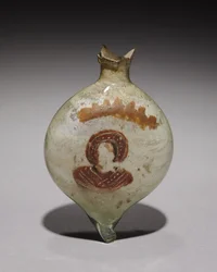 Fiasca da pellegrino con figura nimbed, c.400-600
