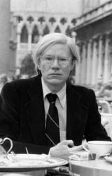 Artista pop art Andy Warhol a Venezia 1977