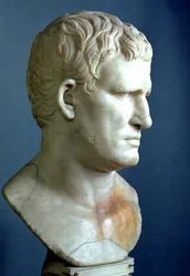 Busto ritratto di Agrippa (63-12 a.C.) romano (marmo)