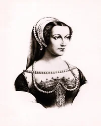 Ritratto di Claudia di Francia (1490-1524) Regina di Francia, incisione, sd.