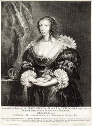 Ritratto della regina Enrichetta Maria de Bourbon